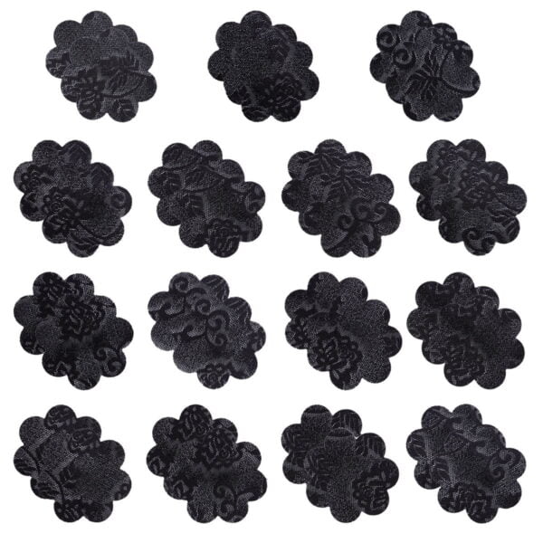 Pinch black flower 15 paar 30 stuks zwarte zelfklevende tepelstickers voordeelverpakking Pinch black flower 15 paar 30 stuks zwarte zelfklevende tepelstickers voordeelverpakking