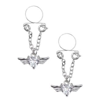 Pinch indiscrets nip Jewel tepelhanger Doorzichtig hart met vleugels 987101523