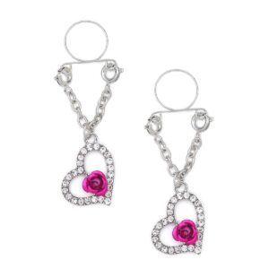 Pinch indiscrets nip Jewel tepelhanger Hart met paarse roos 987101525