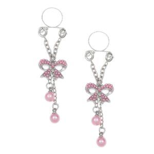 Pinch indiscrets nip Jewel tepelhanger Roze strik met balletjes 987101521