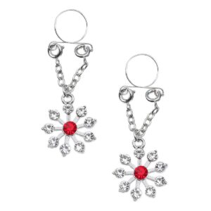 Pinch indiscrets nip Jewel tepelhanger Ster rood met doorzichtige steentjes 1