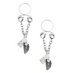 Pinch indiscrets nip Jewel tepelhanger Witte roos zilverkleurige blaadjes tepeljuweel 987101529 1