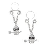 Pinch indiscrets nip Jewel tepelhanger Zilverkleurige doodskop met roos 987101519