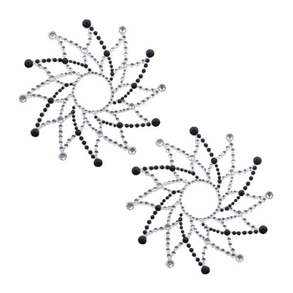 Pinch indiscrets open nip sticker tepelsticker Zwart witte ster 987101547