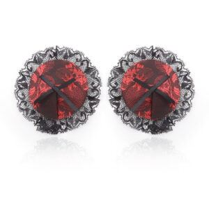 Pinch tepelplakker kant roodzwart tepelversiering 987101361 1