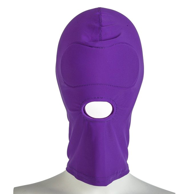 banoch purple spandex bondage hood with 1 hole 987101308 1