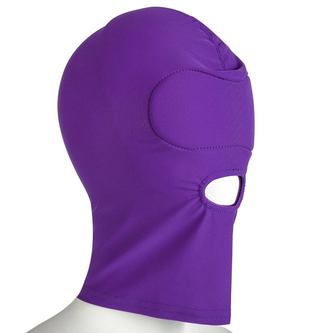 banoch purple spandex bondage hood with 1 hole 987101308 2