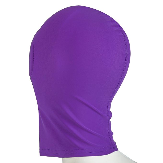 banoch purple spandex bondage hood with 1 hole 987101308 4