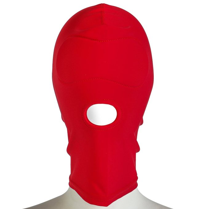 banoch red stretch bondage hood hole 987101304 1