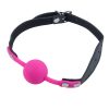 Banoch   Ballgag siliconen met verstelbare band   Donker Roze   Bal ∅ 4 cm