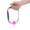 Banoch   Ballgag siliconen met verstelbare band   Donker Roze   Bal ∅ 4 hangend in hand