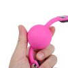 Banoch   Ballgag siliconen met verstelbare band   Donker Roze   Bal ∅ 4 in hand (1)