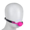 Banoch   Ballgag siliconen met verstelbare band   Donker Roze   Bal ∅ 4 op pop Banoch   Ballgag siliconen met verstelbare band   Donker Roze   Bal ∅ 4 op pop