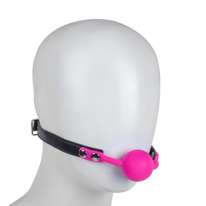 Banoch   Ballgag siliconen met verstelbare band   Donker Roze   Bal ∅ 4 op pop