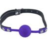 Banoch   Ballgag siliconen met verstelbare band   Paars   Bal ∅ 4 cm (4)