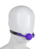 Banoch   Ballgag siliconen met verstelbare band   Paars   Bal ∅ 4 cm (5)