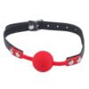 Banoch   Ballgag siliconen met verstelbare band   Rood   Bal ∅ 4 cm (4)