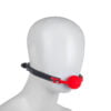 Banoch   Ballgag siliconen met verstelbare band   Rood   Bal ∅ 4 cm (5)