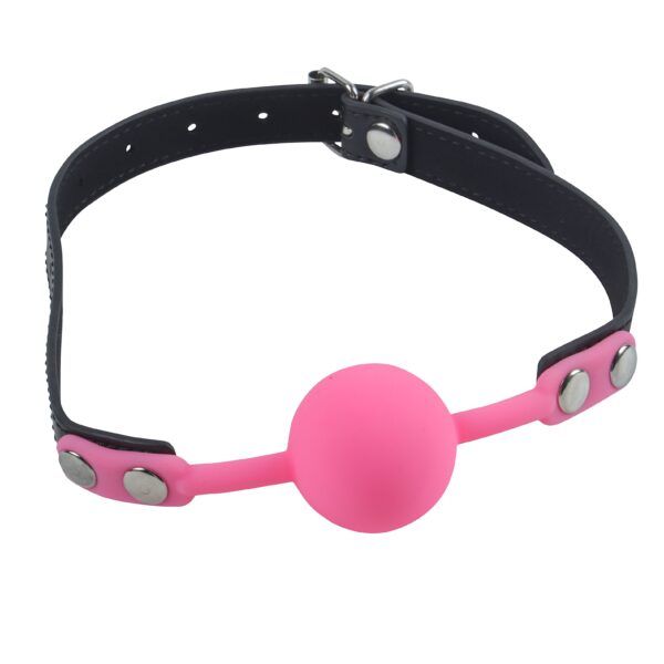 Banoch   Ballgag siliconen met verstelbare band   Roze   Bal ∅ 4 cm   bondage in hand (4)