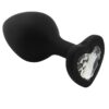 Banoch Buttplug Coeur Noir Transparant Medium siliconen Hart Diamant Steen helder 987101607