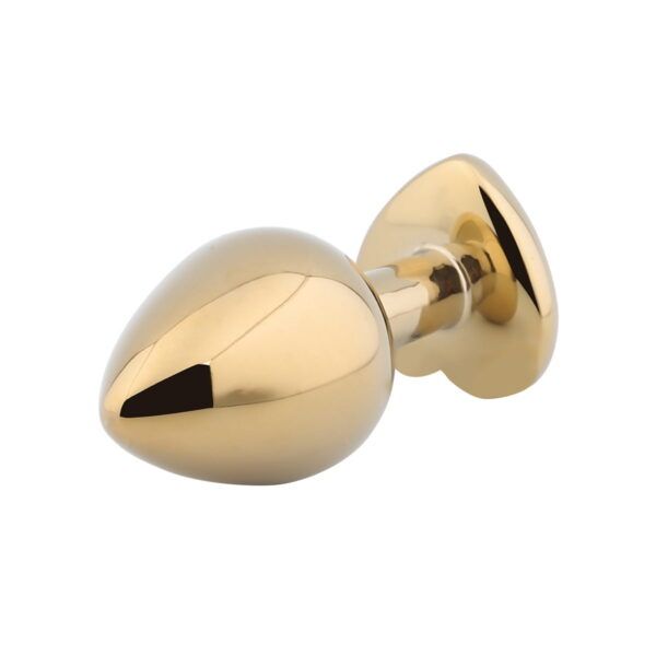 Banoch Buttplug Coeur d Or Rose Medium Goud Metaal Hart Diamant Steen Roze 987101616 6