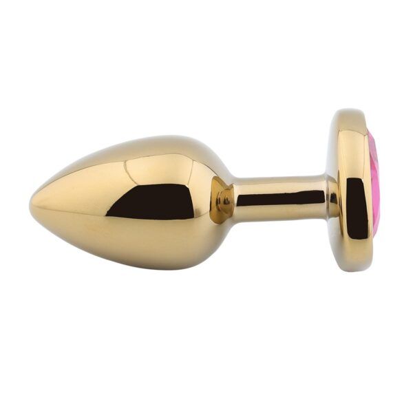 Banoch Buttplug Coeur d Or Rose Small Goud Metaal Hart Diamant Steen Roze 98710615 4