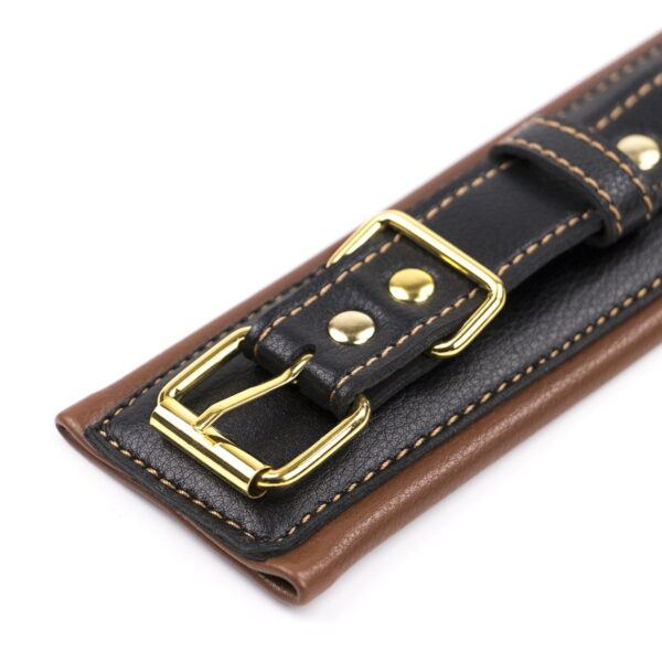 Banoch Collar leash Gold Halsband en Riem bruin met goud 987101702 5 Banoch Collar leash Gold Halsband en Riem bruin met goud 987101702 5