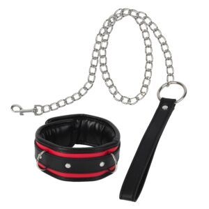 Banoch Collar leash Silver Halsband en Riem Zwart Rood met zilver 98710701 1 scaled scaled