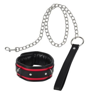 Banoch Collar leash Silver Halsband en Riem Zwart Rood met zilver 98710701 1 scaled scaled