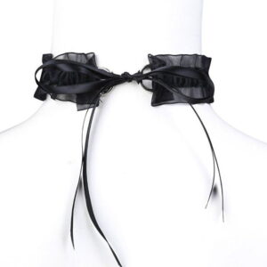Banoch Lace collar bell halsband kant met zilveren bel 987101698 2