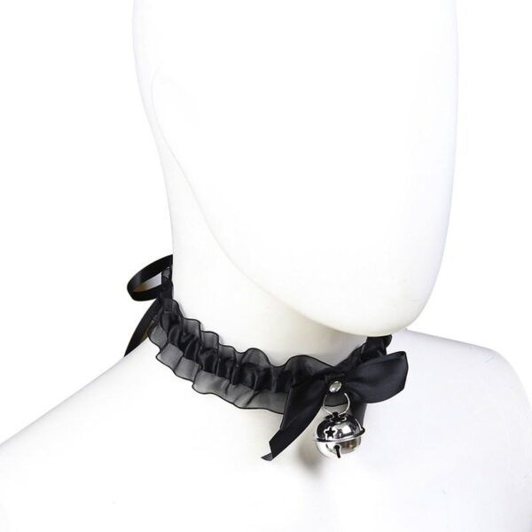 Banoch Lace collar bell halsband kant met zilveren bel 987101698 5 Banoch Lace collar bell halsband kant met zilveren bel 987101698 5