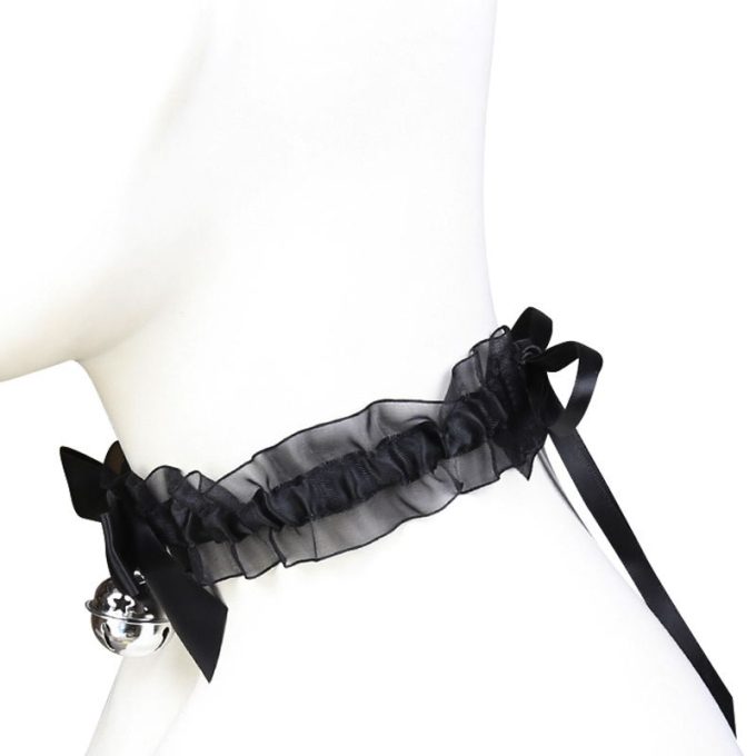 Banoch Lace collar bell halsband kant met zilveren bel 987101698 6