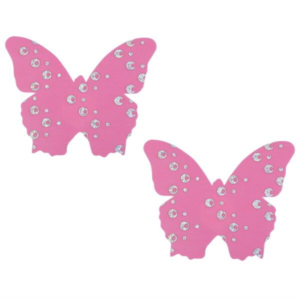 Pinch Nipple Sticker Butterfly Pink Diamond Vlinder Roze