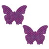 Pinch Nipple Sticker Dotted Butterfly Purple Vlinder Paars