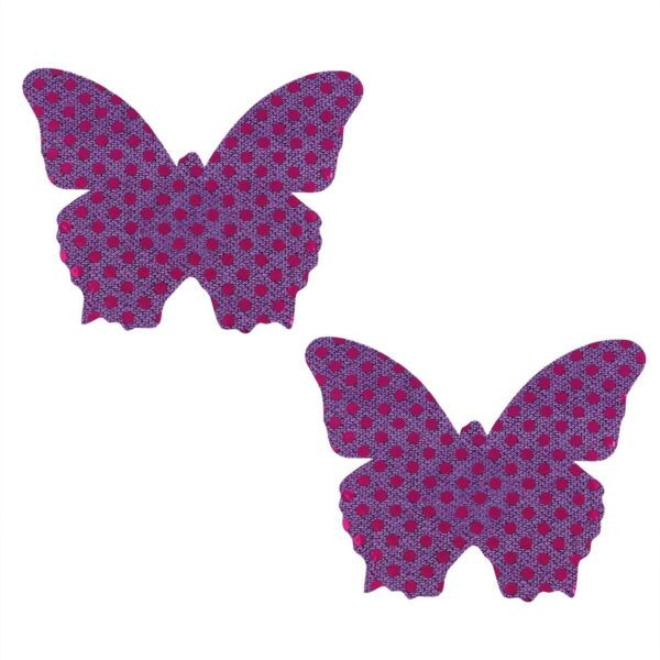 Pinch Nipple Sticker Dotted Butterfly Purple Vlinder Paars