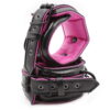 Banoch Bondageset Hot Pink halsbandriem handboeien en enkelbanden pu Leer zwart roze 987101678 2