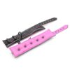 Banoch Bondageset Hot Pink halsbandriem handboeien en enkelbanden pu Leer zwart roze 987101678 7
