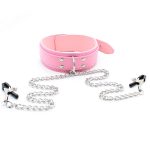 Banoch Collar Clamps Girly Pink roze halsband met tepelklemmen 987101683