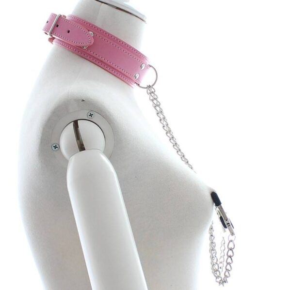 Banoch Collar Clamps Girly Pink roze halsband met tepelklemmen 987101683 4 Banoch Collar Clamps Girly Pink roze halsband met tepelklemmen 987101683 4