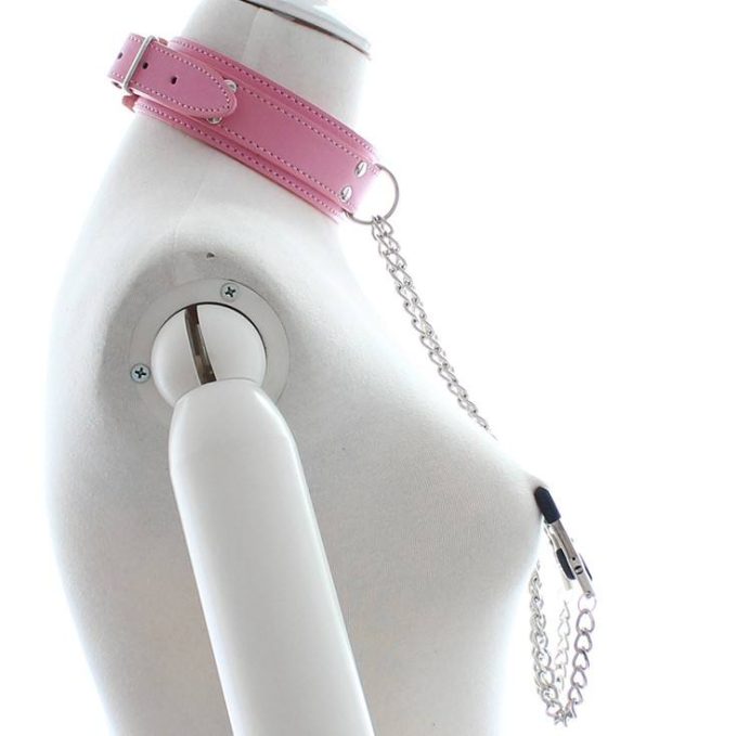 Banoch Collar Clamps Girly Pink roze halsband met tepelklemmen 987101683 4