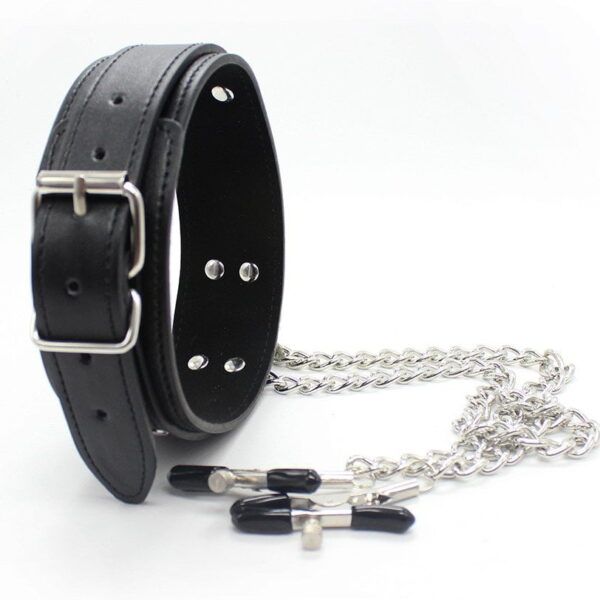 Banoch Collar Clamps Tough Black zwarte halsband met tepelklemmen 987101682 3