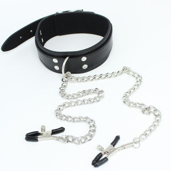 Banoch Collar Clamps Tough Black zwarte halsband met tepelklemmen 987101682 5