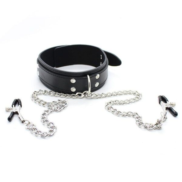 Banoch Collar Clamps Tough Black zwarte halsband met tepelklemmen 987101682 6