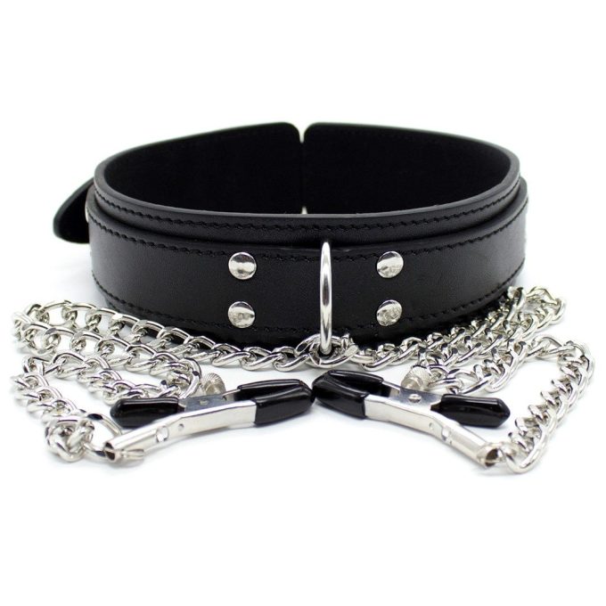 Banoch Collar Clamps Tough Black zwarte halsband met tepelklemmen 987101682 Banoch Collar Clamps Tough Black zwarte halsband met tepelklemmen 987101682
