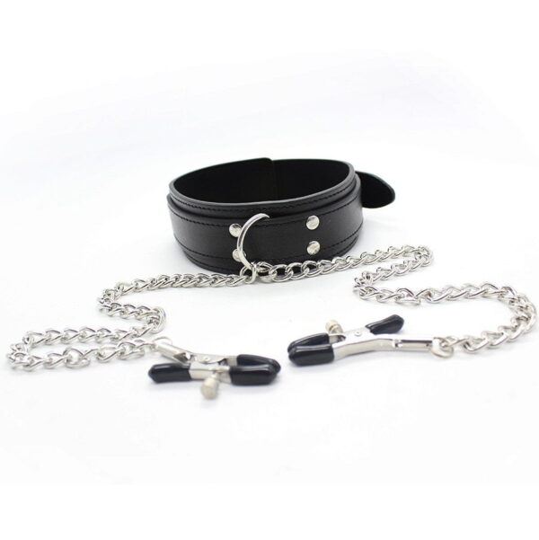 Banoch Collar Clamps Tough Black zwarte halsband met tepelklemmen 987101682 7