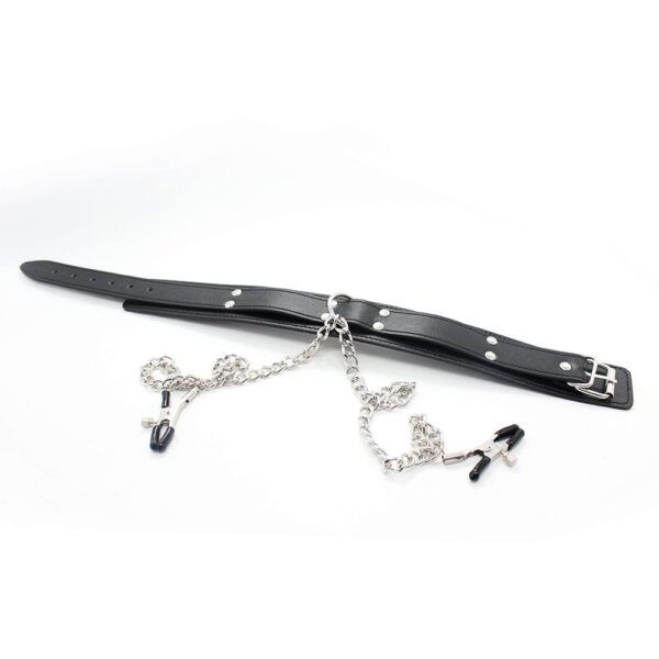 Banoch Collar Clamps Tough Black zwarte halsband met tepelklemmen 987101682 8