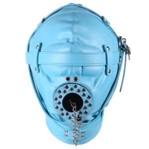 Banoch Depraved Stopper Blue Blauw masker van pu Leer 987101718