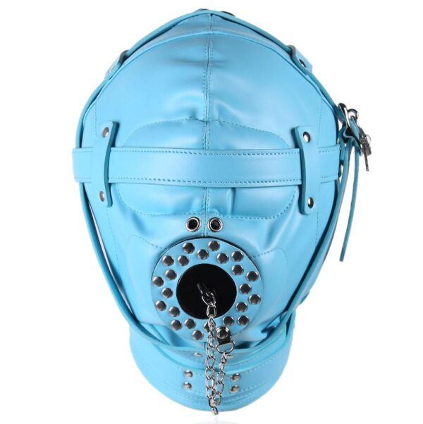 Banoch Depraved Stopper Blue Blauw masker van pu Leer 987101718