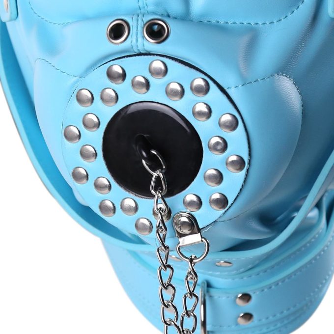 Banoch Depraved Stopper Blue Blauw masker van pu Leer 987101718 8 Banoch Depraved Stopper Blue Blauw masker van pu Leer 987101718 8