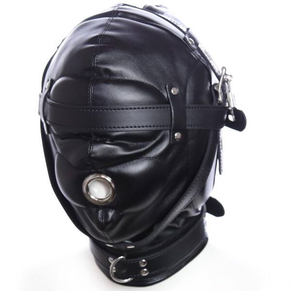 Banoch Foraminis Hood Black Zwart masker van PU Leer 987101711 3 Banoch Foraminis Hood Black Zwart masker van PU Leer 987101711 3